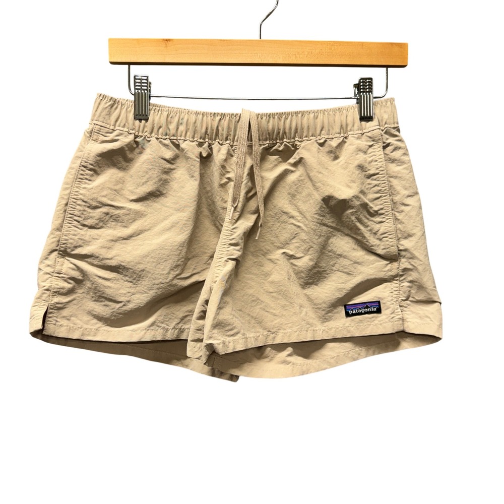 Patagonia Shorts Womens Small 2.5" Barely Baggies Tan Hiking Gorpcore NetPlus